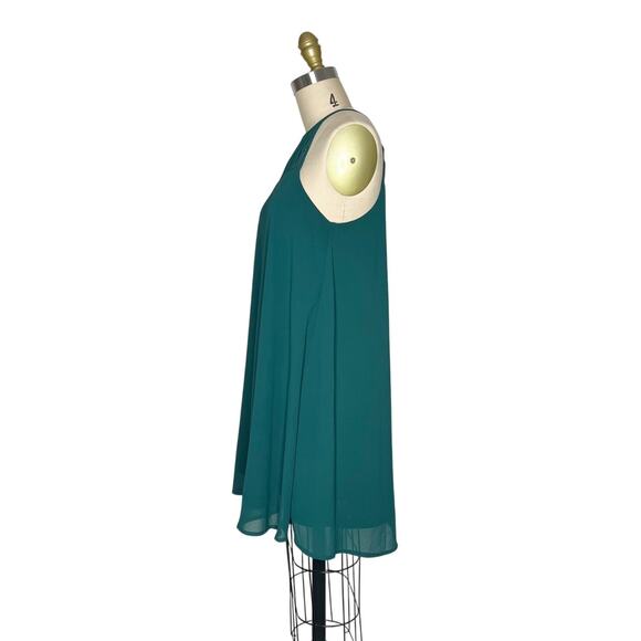 Lulus Exclusive! Tell Me Sleeveless Swing Mini Dress Forest Green size Small - Picture 8 of 11